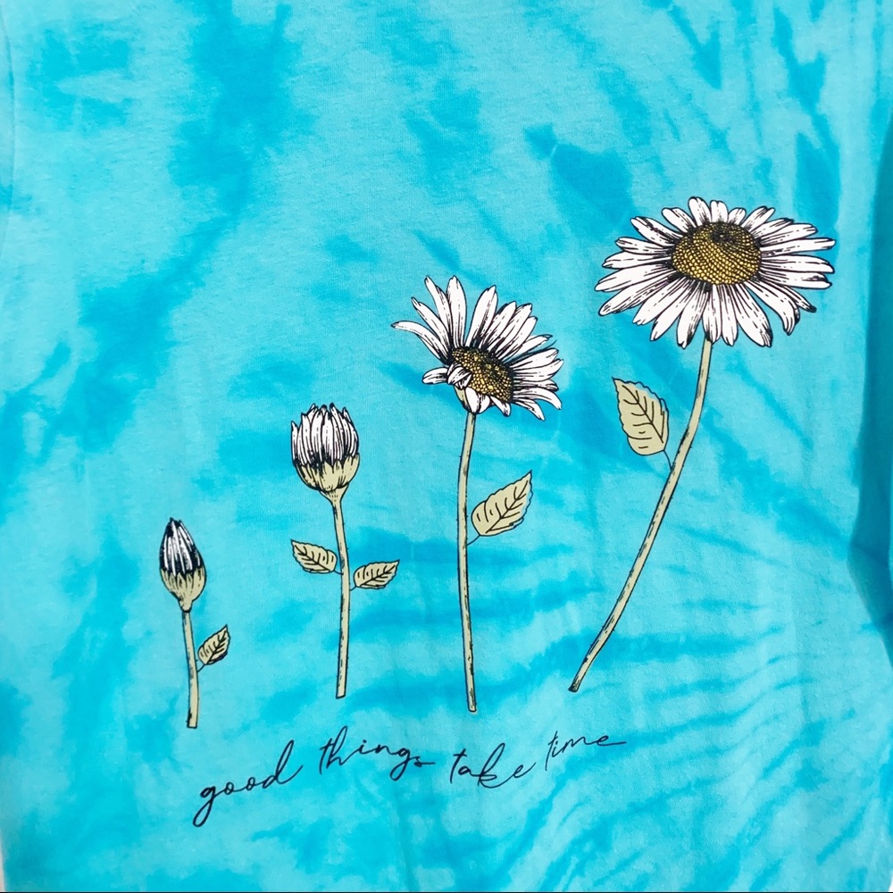 Fleurish Good Things Take Time Tee with Socks L
